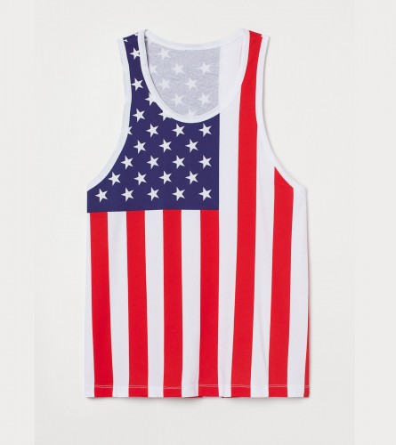 Tank Top with Printed Design